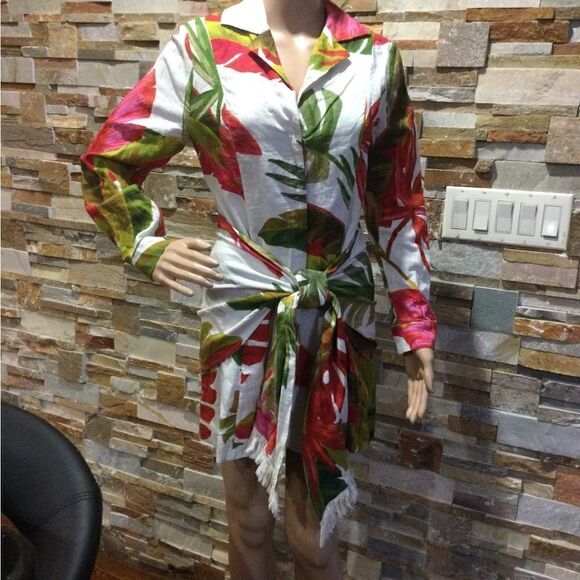 FARM RIO Spring Forest Mini Dress - Picture 1 of 14